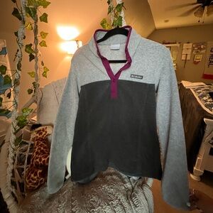 Columbia fleece collared pullover